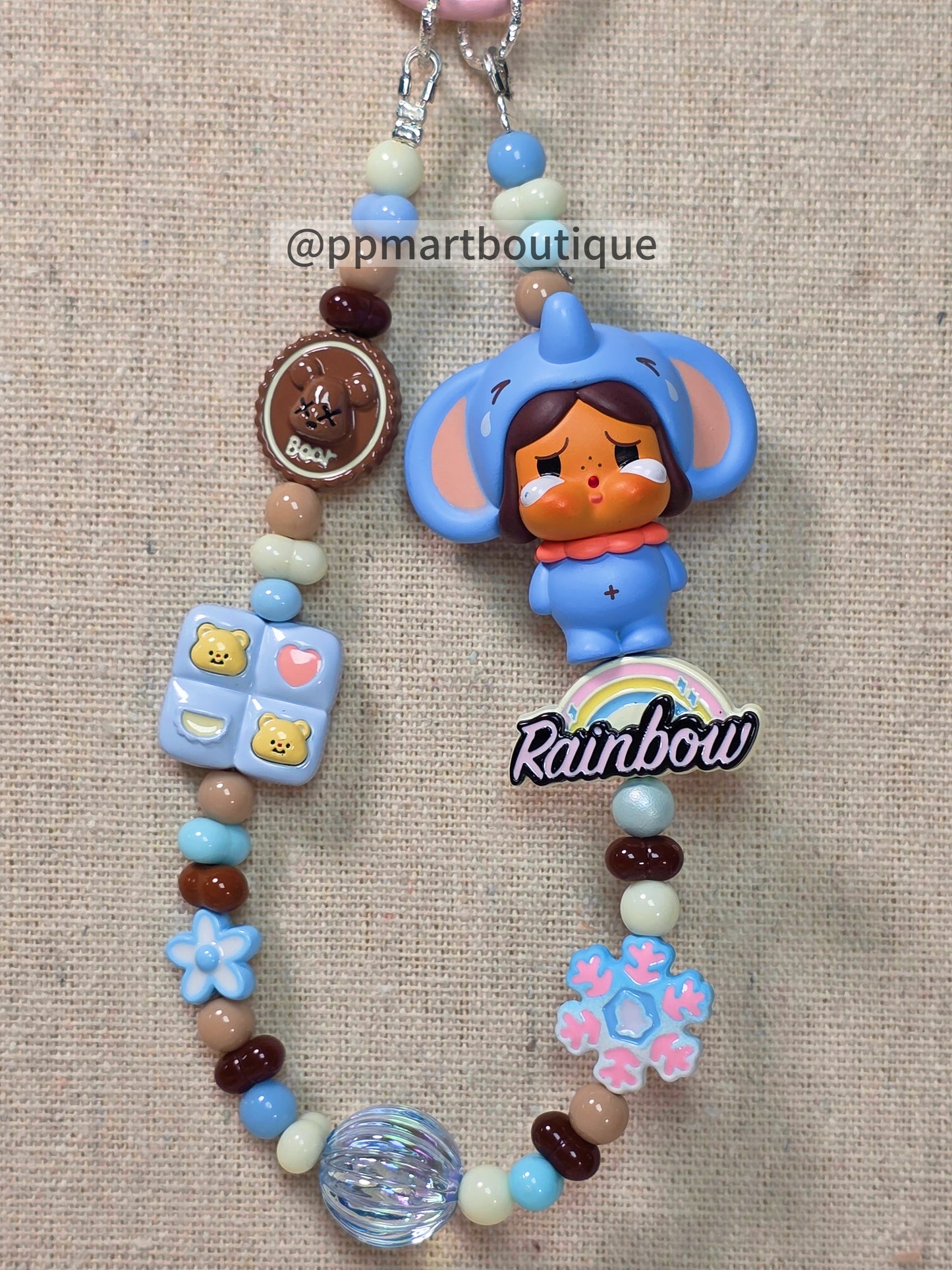 Handcrafted Beaded Keychains - Kawaii Mini Figure
