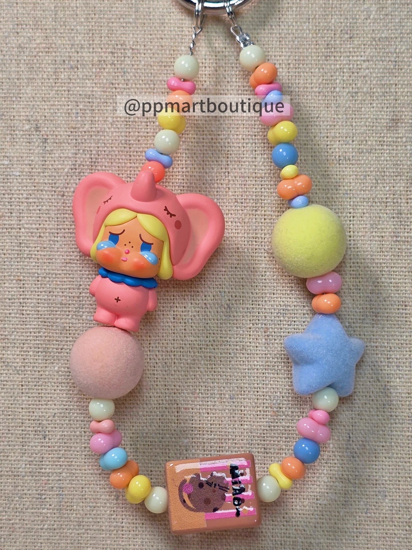 Handcrafted Beaded Keychains - Kawaii Mini Figure