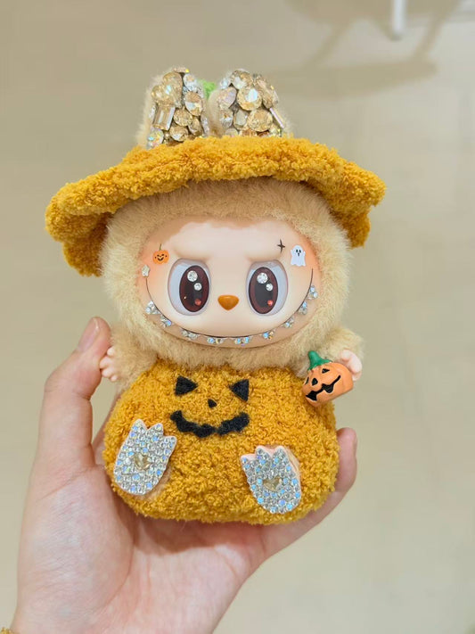 🎃Halloween Special Swarovski Monster with Crochet Pumpkin Doll Outfit