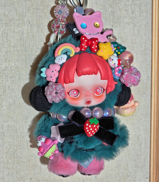 Maximalist Rainbow Palette, Bold High-Saturation Aesthetic Bag Charm+ Mini Figure Chain