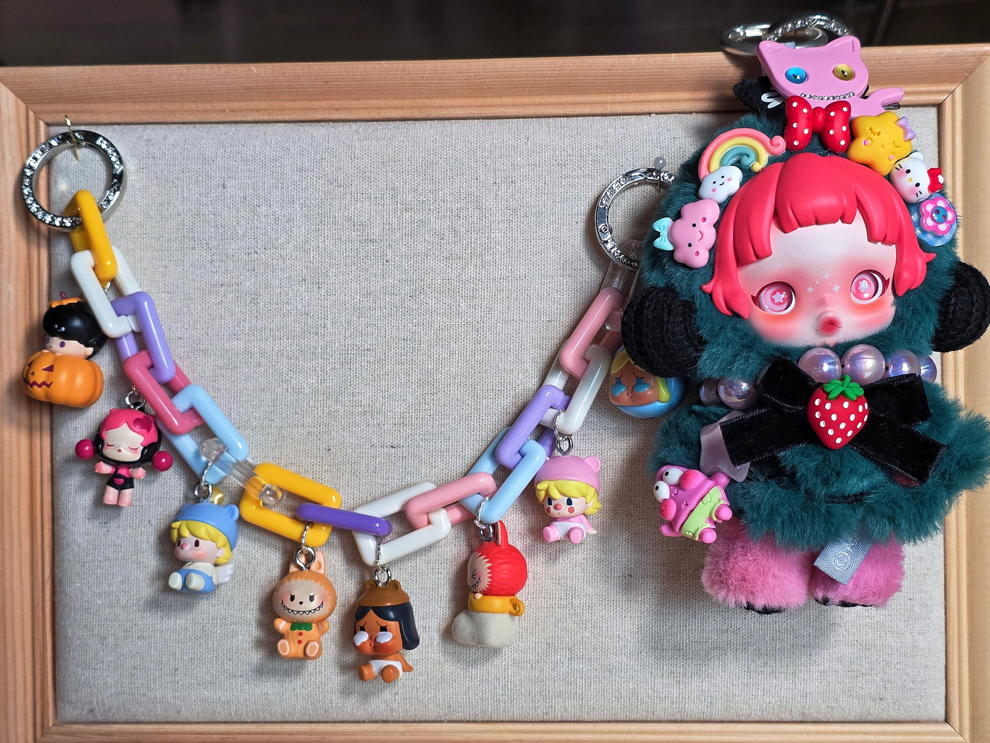 Maximalist Rainbow Palette, Bold High-Saturation Aesthetic Bag Charm+ Mini Figure Chain