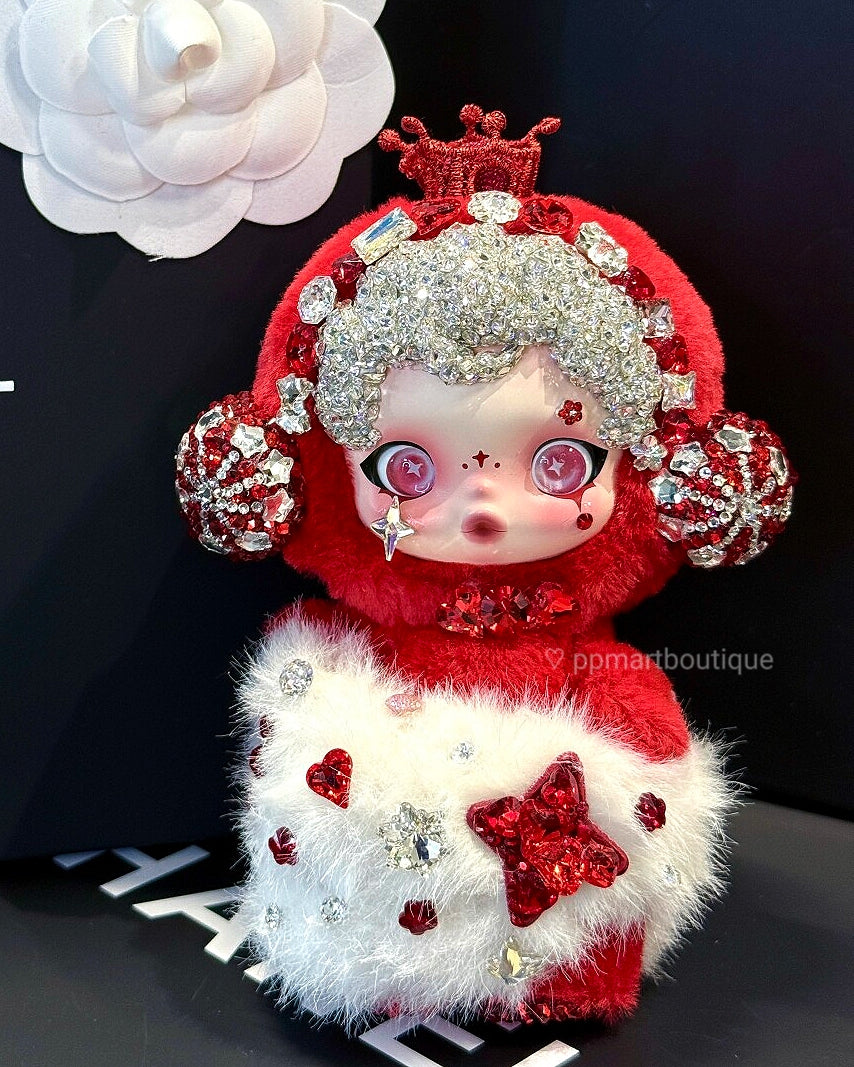 Bedazzling Service ♡ Secret Winter Symphony ♥️ Bold Red & White Palette Swarovski Handmade Custom