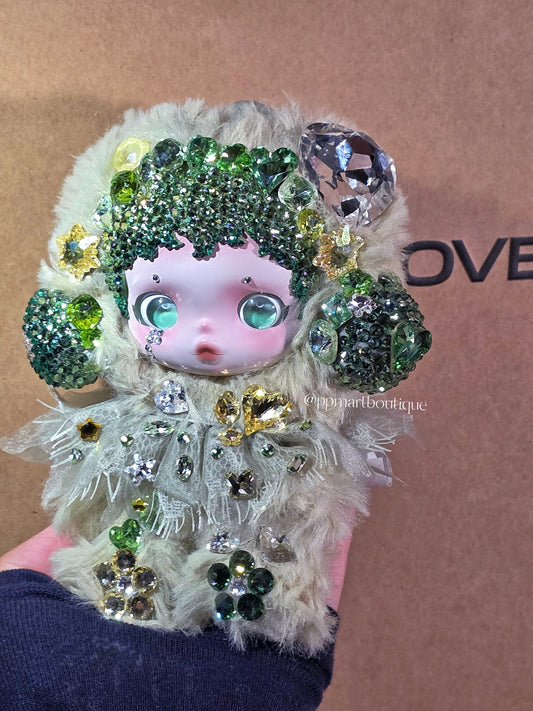Bedazzling Service ♡ L’impressionnisme Series Cozy Green Pond Giant Rare Heart Swarovski Crystals Handmade