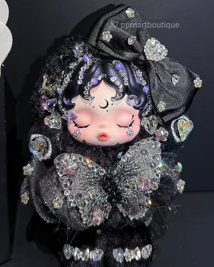 Bedazzling Service♡ You Found Me! Darkness🖤Butterfly Design Swarovski Crystal Art Work Handmade✔️🦋
