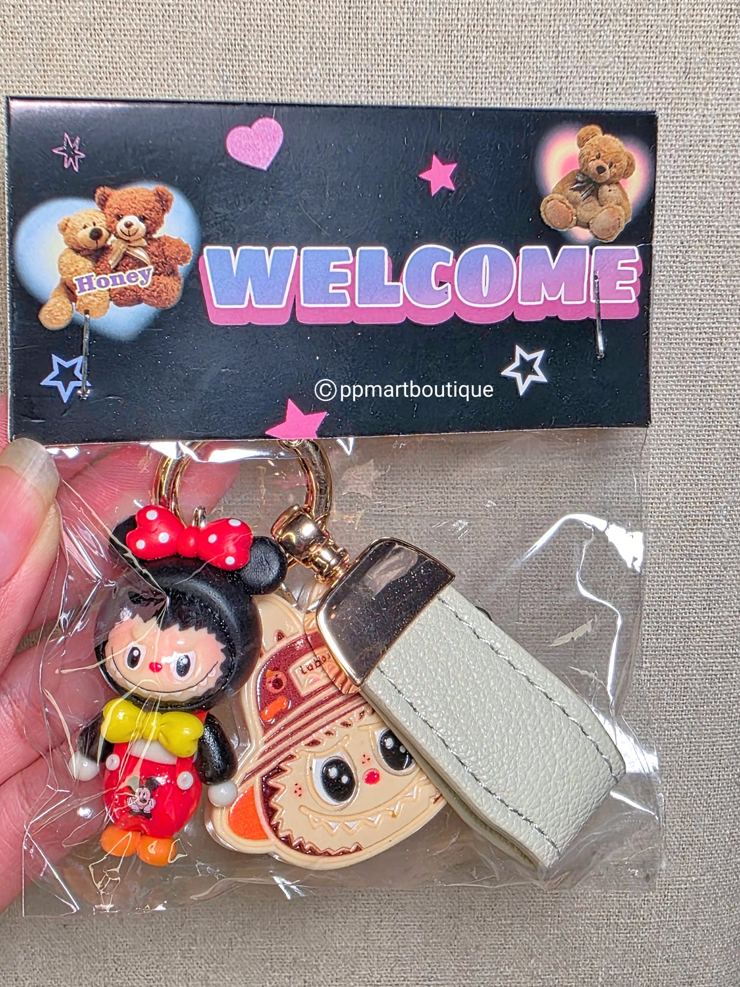 Kawaii clay Art Figure Keychain Mini Size