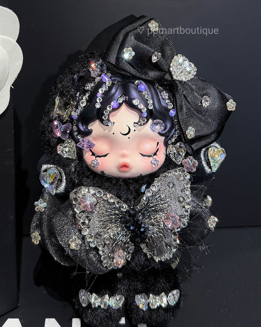 Bedazzling Service♡ You Found Me! Darkness🖤Butterfly Design Swarovski Crystal Art Work Handmade✔️🦋