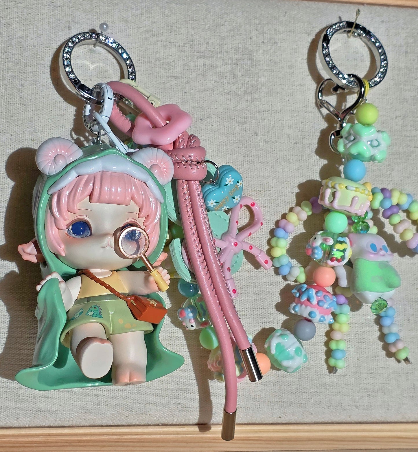 Fresh Mint Green Aesthetic Bag Charm