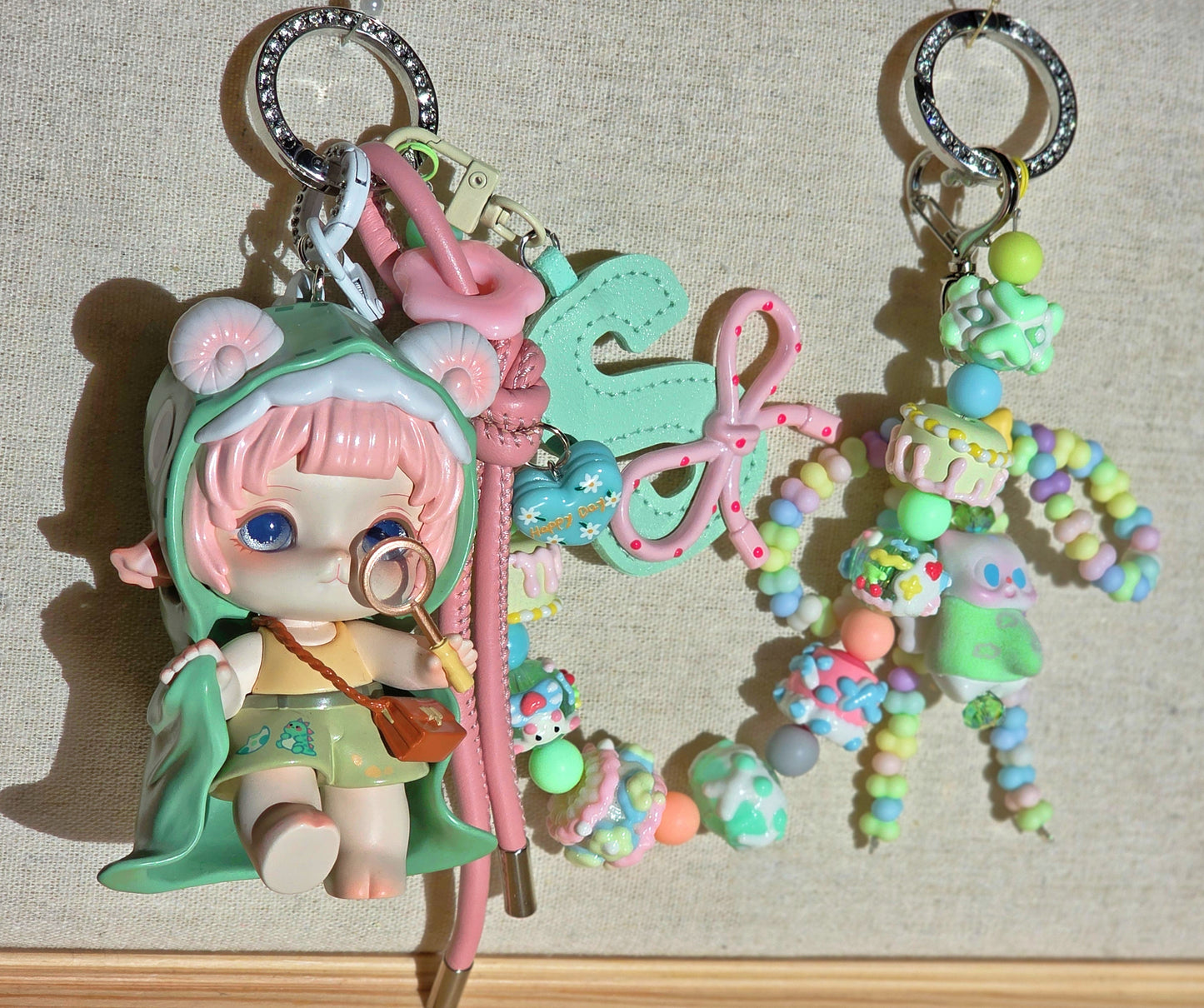 Fresh Mint Green Aesthetic Bag Charm