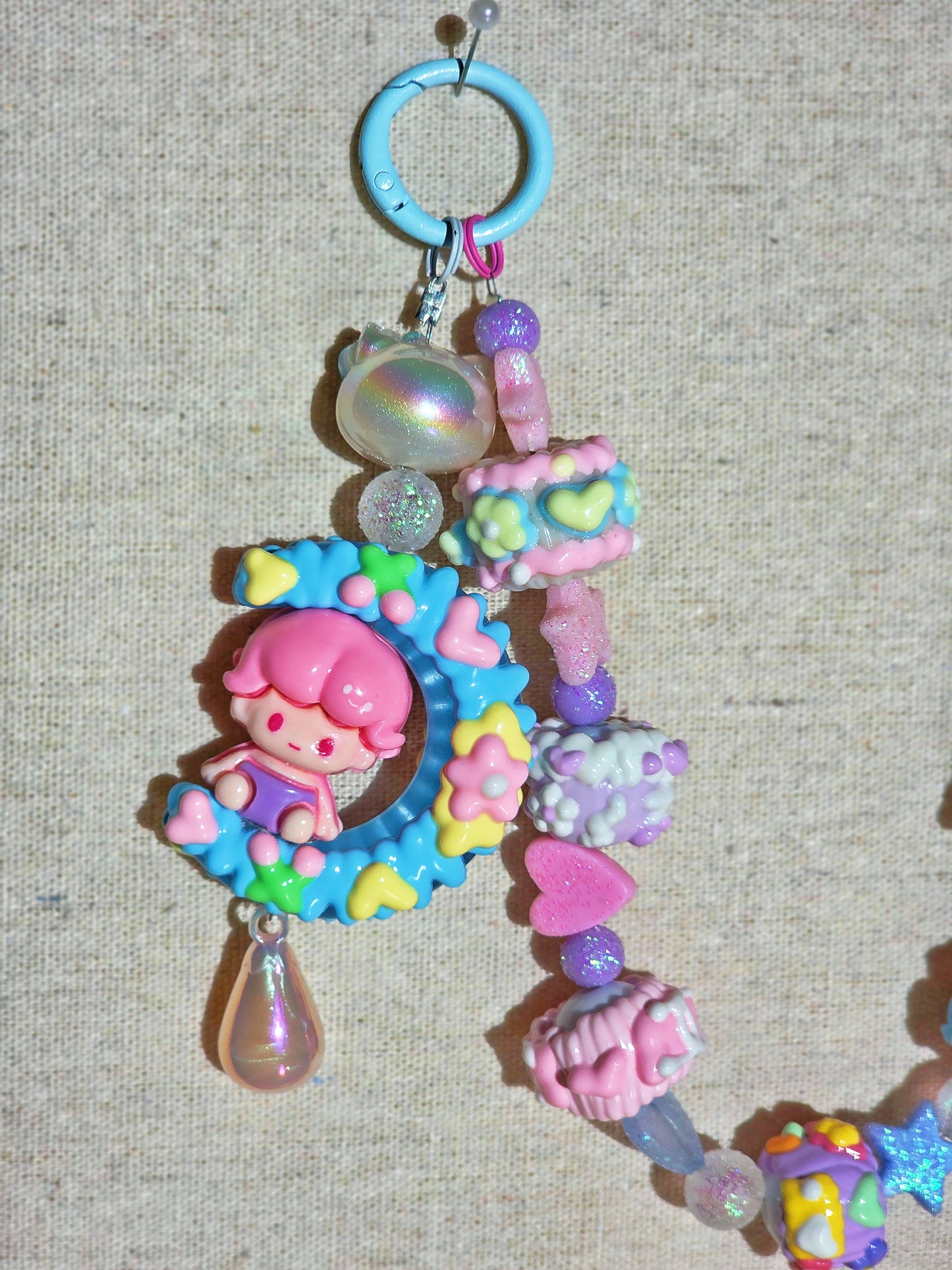 Sky Blue Countryside Romance Vibes Bag Charms
