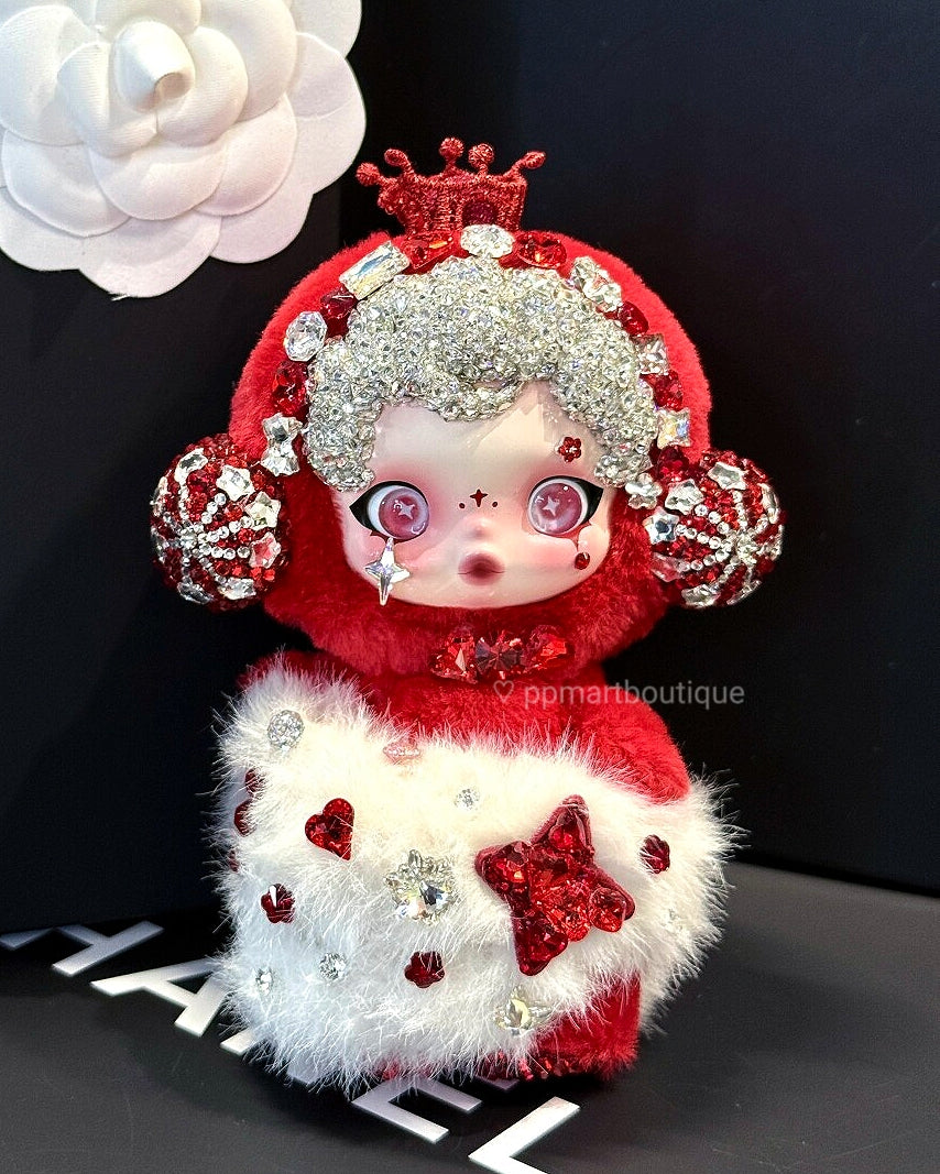Bedazzling Service ♡ Secret Winter Symphony ♥️ Bold Red & White Palette Swarovski Handmade Custom