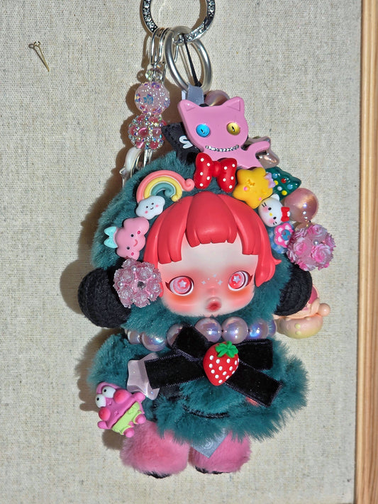 Maximalist Rainbow Palette, Bold High-Saturation Aesthetic Bag Charm+ Mini Figure Chain