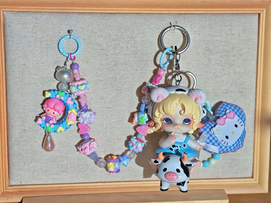 Sky Blue Countryside Romance Vibes Bag Charms