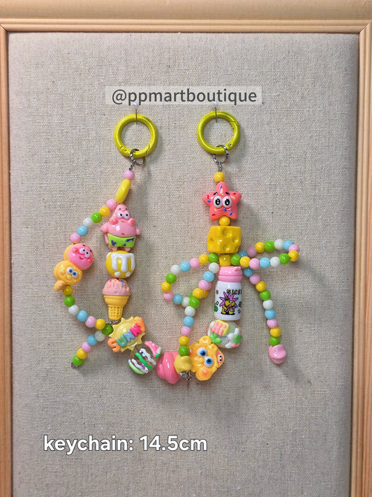 Handcrafted Beaded Keychains - Kawaii Mini Figure