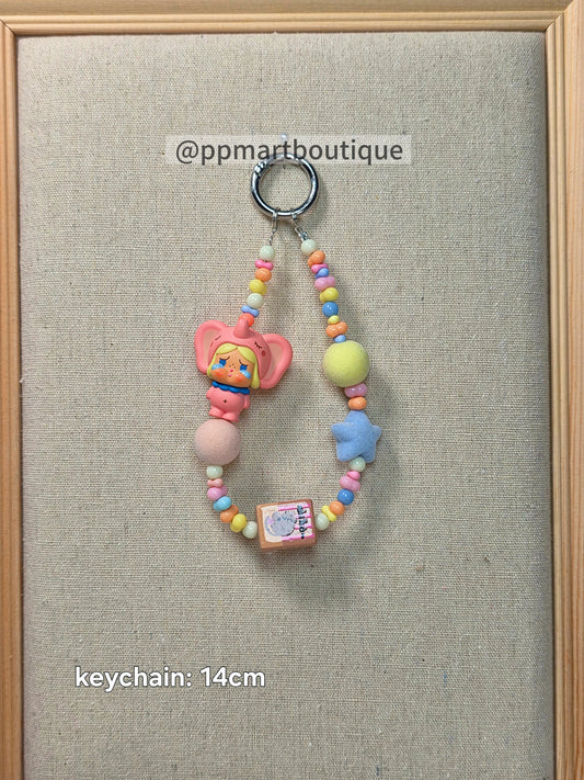 Handcrafted Beaded Keychains - Kawaii Mini Figure