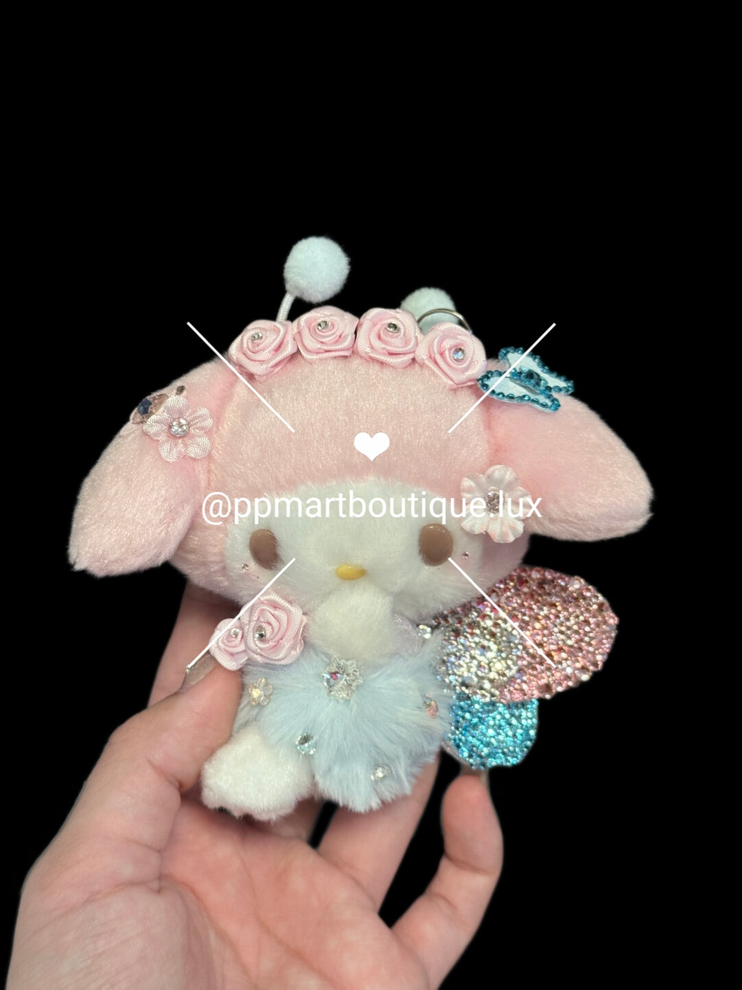 [💎🪽WINGS] Bedazzling Service ♡ A Bouquet of Pink Romance Plush Toy