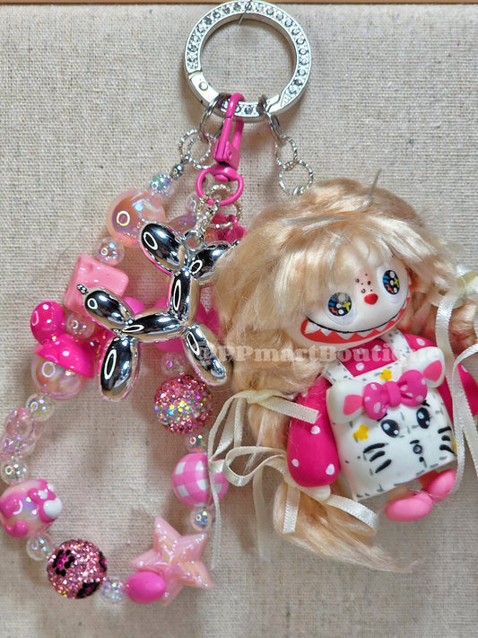 Clay Art With Handpainted with Imperfections+ Beaded Charm
