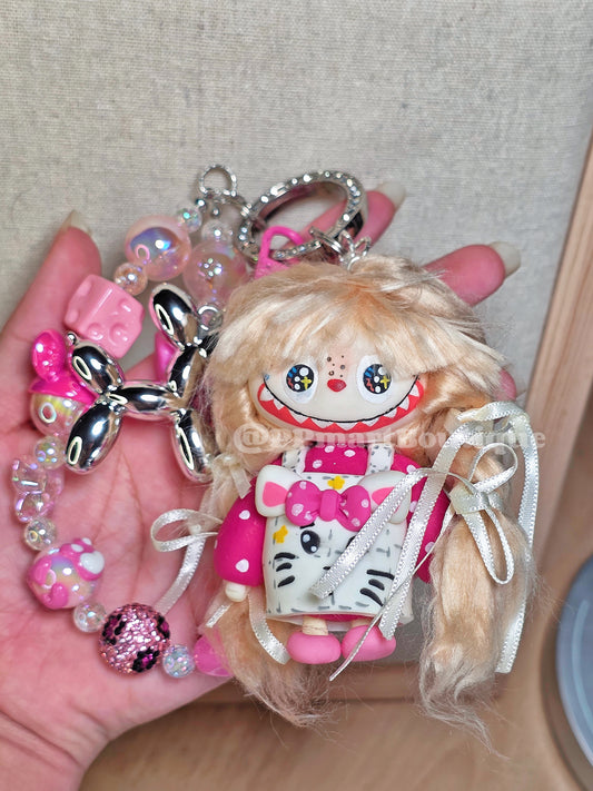 Clay Art With Handpainted with Imperfections+ Beaded Charm