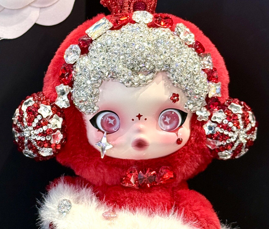 Bedazzling Service ♡ Secret Winter Symphony ♥️ Bold Red & White Palette Swarovski Handmade Custom