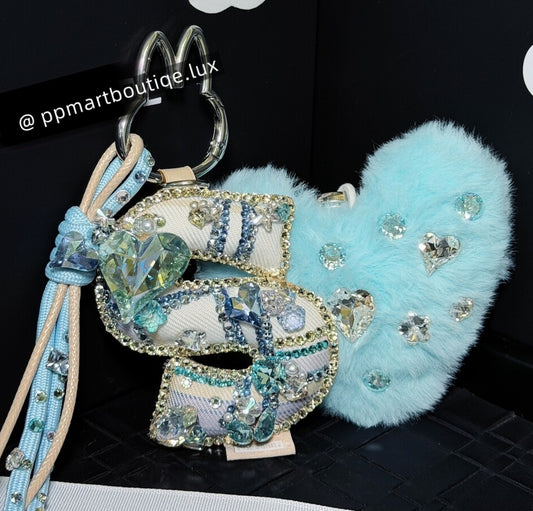 Handmade Designer Bag Charm Pin for love Letter S