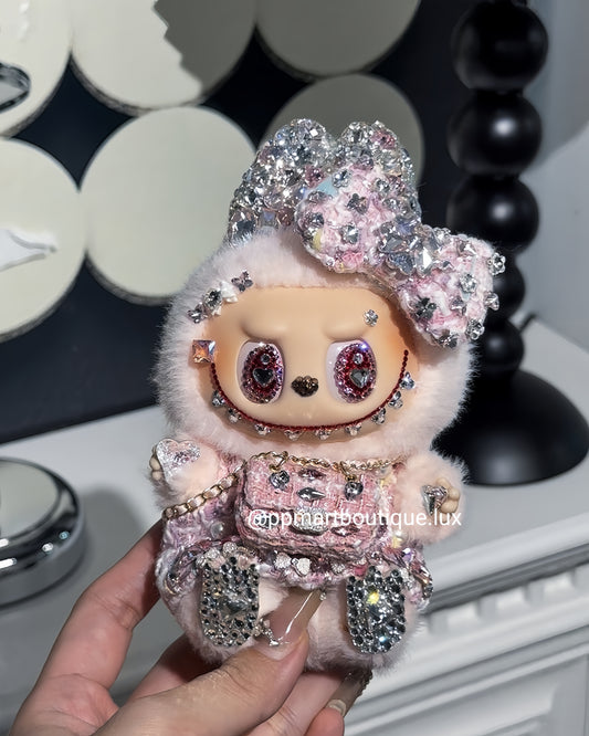 Bedazzling Service ♡DADA Pink Tweed Jacket with Mini Bag Luxury Gift