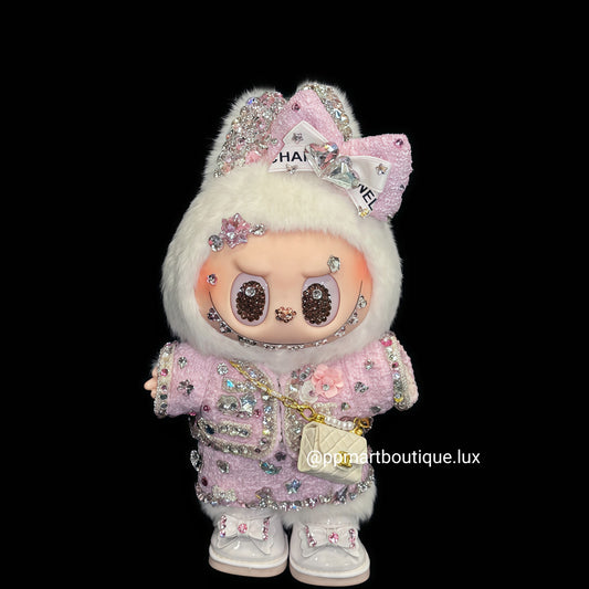 Bedazzling Service ♡ Pink Tweed Jacket with Mini Bag Luxury Gift